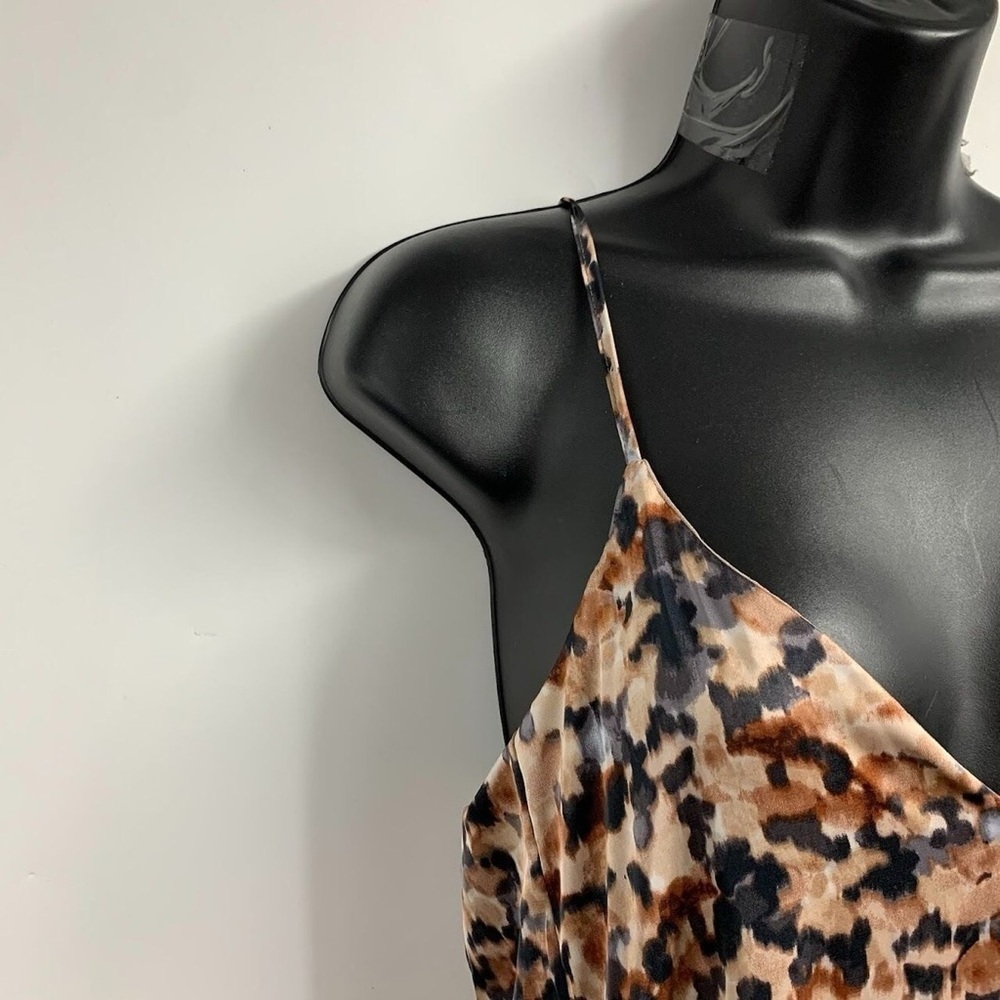NWT!! Nicole Miller Black and Brown Floral Maxi Dress - Picture 3 of 12
